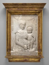 Madonna och barn, ca 1475-1478 (marmor)